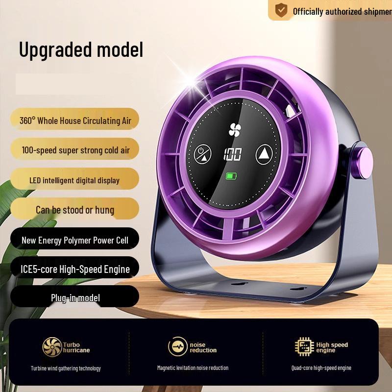 Ling Shu Mini Desktop Fan: Compact, Silent, and Ideal for Dorms, Bedrooms, and Offices.