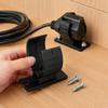 Towing Wiring Parking Bracket for US 6 Way and 7 Way Trailer Ends, Black Screw Mount Clip with 2 Mounting Screws and Plastic Body Use