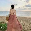 Suspender Floral Dress Women's Xia Xin Temperament Thin Design Long Dress French First Love Milk Sweet Long Dress
