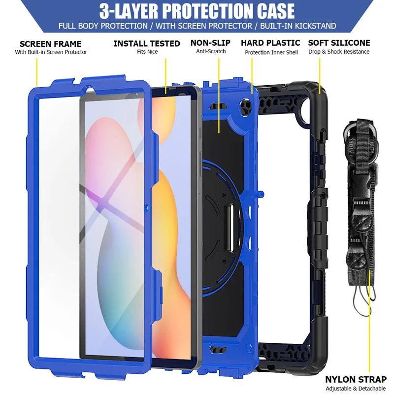 Case For Tab 10.1 TB311XU Xiaoxin Pad 11 M11 M10 3rd Gen TB328F Shockproof Cover+PET Screen Protector+Shoulder Strap