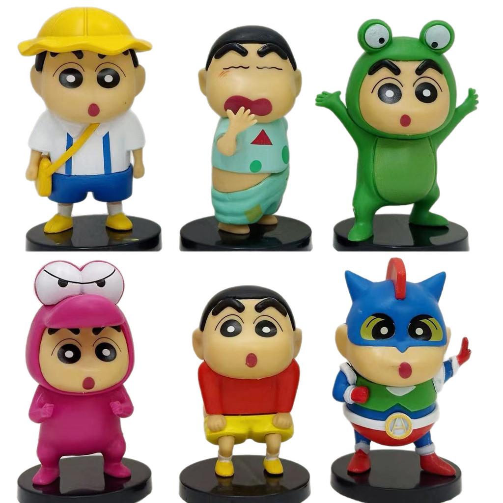 Crayon Pvc Shinchan Character Toy Model Set Ornament For Desk And Decor Room