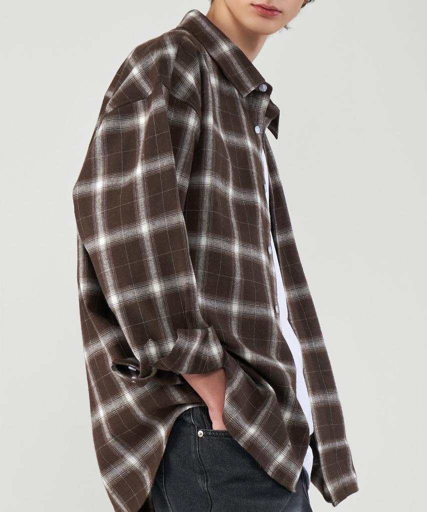UNTAPPED STUDIO City Boy Big Oversized Plaid Check Shirt 3 Colors