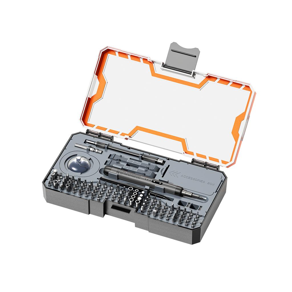 Multifunction Electric Screwdriver, Small Portable Cordless Power Screwdriver Set, Type-C Rechargeable Electric Screwdriver Set with 100 Bit