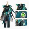 Anime Game   Alhaitham Cosplay Full Set Gloves Wig for Men Outfits Halloween Costume Party Comic Con