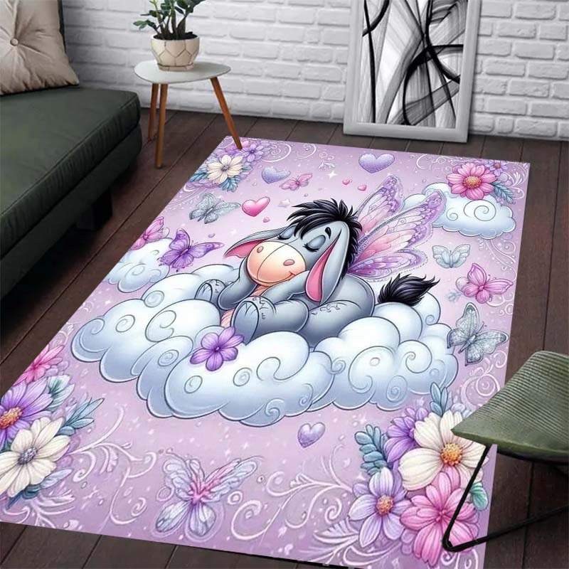 Eeyore Pattern Rug with A Sleeping Cloud Motif - Non-slip Kitchen Mat, Outdoor Rug Home and Bedroom Decor Yoga Mat Birthday Gift