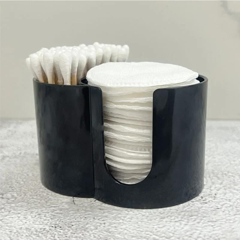 Acrylic Storage Box Bathroom Jar Makeup Organizer Cotton Round Pad Holder Cotton Swab Box Holder Dispenser Organizer Jar