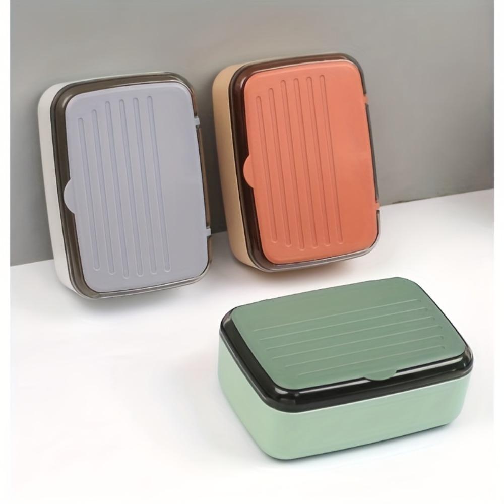 Sealed Soap Dish with Lid, Large Capacity Portable Travel Soap Box, Waterproof Storage for Home, Dorm & Student Use