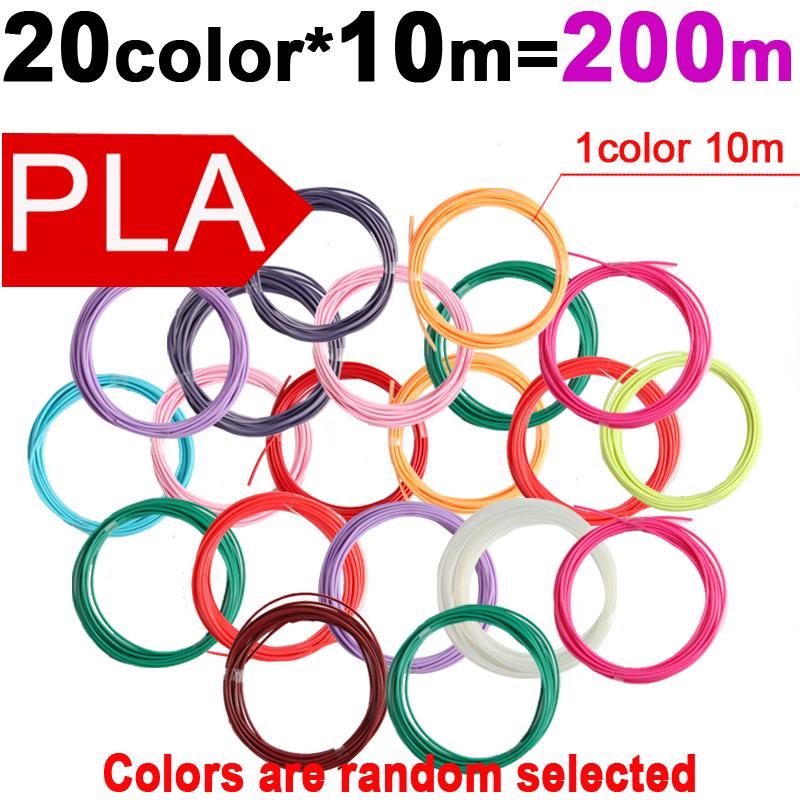 Colored PLA Filament for 3D Pen Printing 32 Colors 25M 30M 36M 50M 100M 200M Safe Plastic Refill for 3D Children's Printing Pen