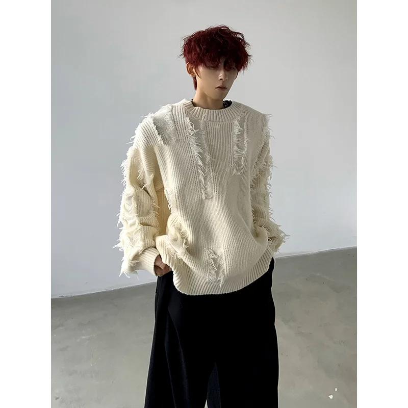Maglione Lento Stile Coreano Autunno e Inverno Moda Scollo Tondo Manica Lunga Top Casual