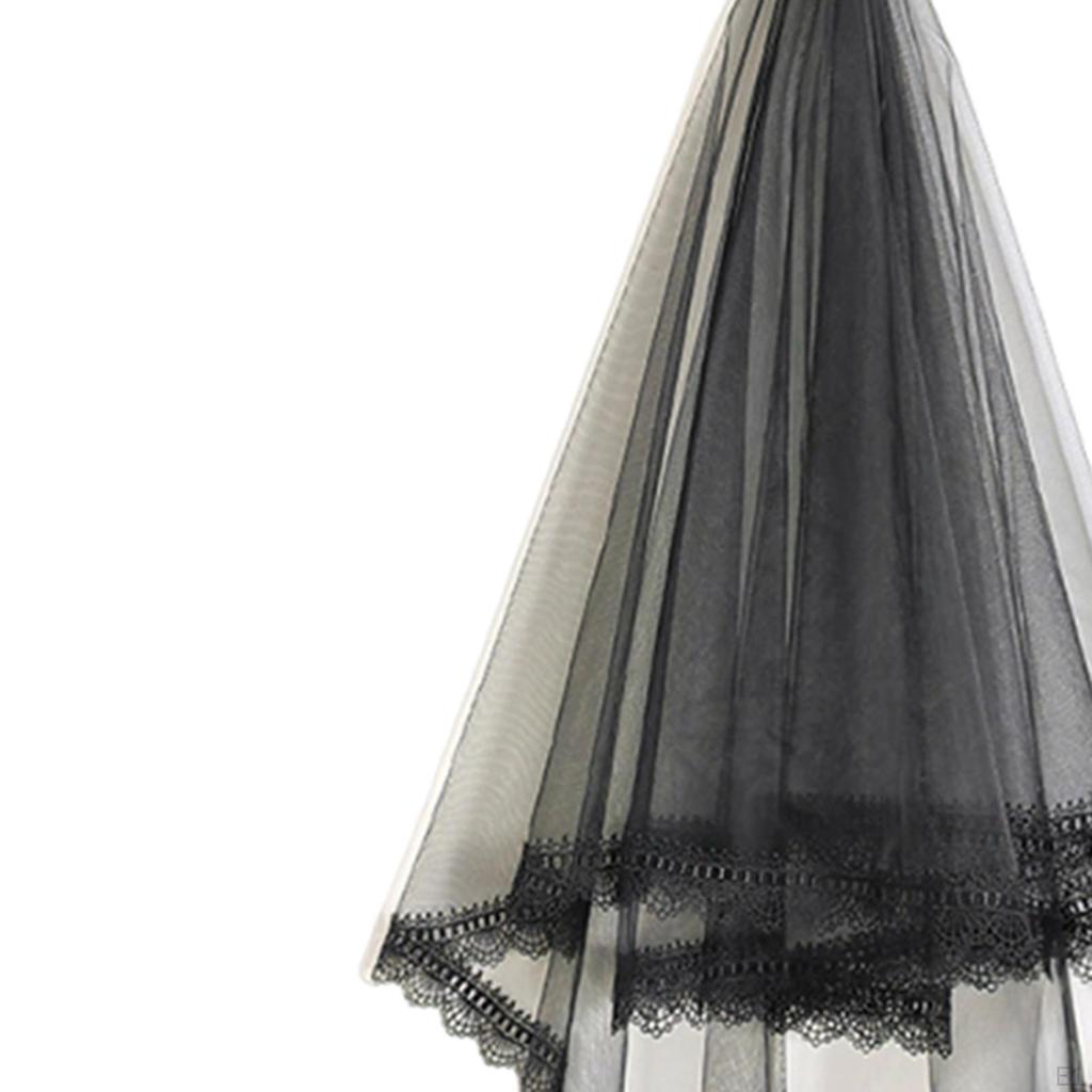 Black Lace Bridal , Elegant Women Headband, Hair Accessory for Stage Performance Or Engagement