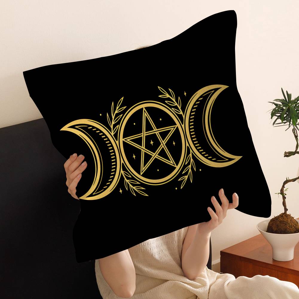 Witch Sun Moon Pentagram Pillowcases Home Bedding Decorative Pillow Cover Wedding Super Soft Pillow Case