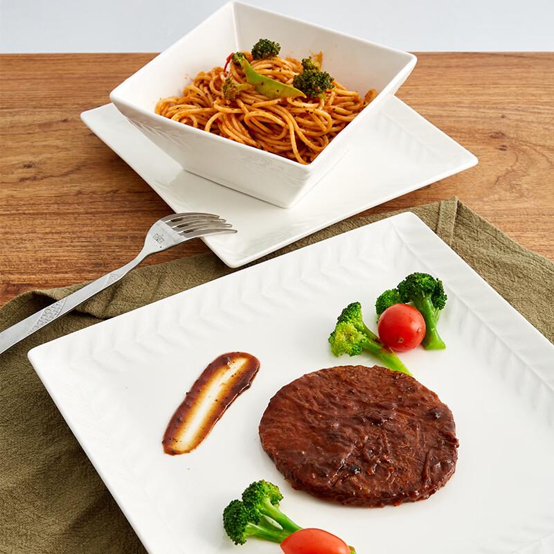 ZISIZ Wheat Ear Square Ceramic Dinner Plates
