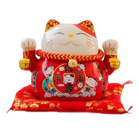Saving Jar Fine Workmanship Large Capacity Ceramic Japanese Style Lucky Cat Piggy
