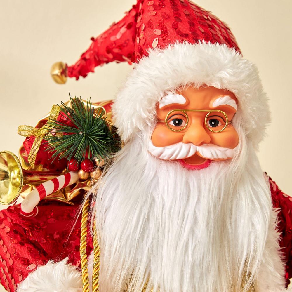 60cm Große Weihnachtsmannpuppe Weihnachtsdeko Tisch-Weihnachtsmannfigur Weihnachtsmann-Figur Ornament 2025 Weihnachtsdeko Zuhause Weihnachten