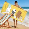We Bare Bears2 Print Beach Towel, Large Soft Quick Dry Towel for Beach Camping Swimming
