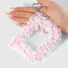 Bow Ruffle Lace Photocard Holder Keychain Id Card Holder Protective Sleeve Credit Card Holder Protector Pendant Keychain