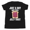 Nur ein Junge, der Jelly Toast liebt Frühstücksliebhaber Essensliebhaber Jugend T-Shirt