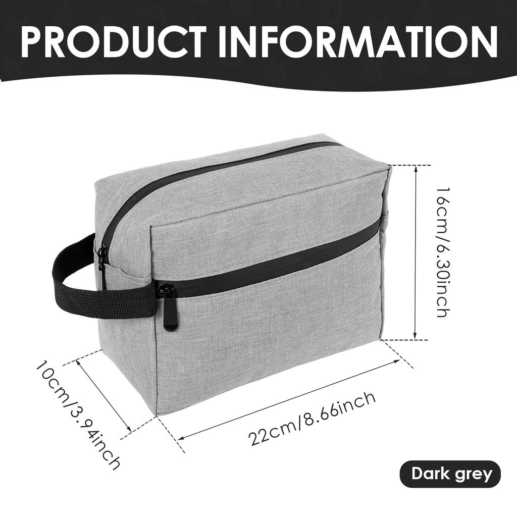 Portable Travel Toiletry Bag Oxford cloth Waterproof Mens Travel Bag with Pocket & Compartment Lightweight Cosmetic Storage Bag