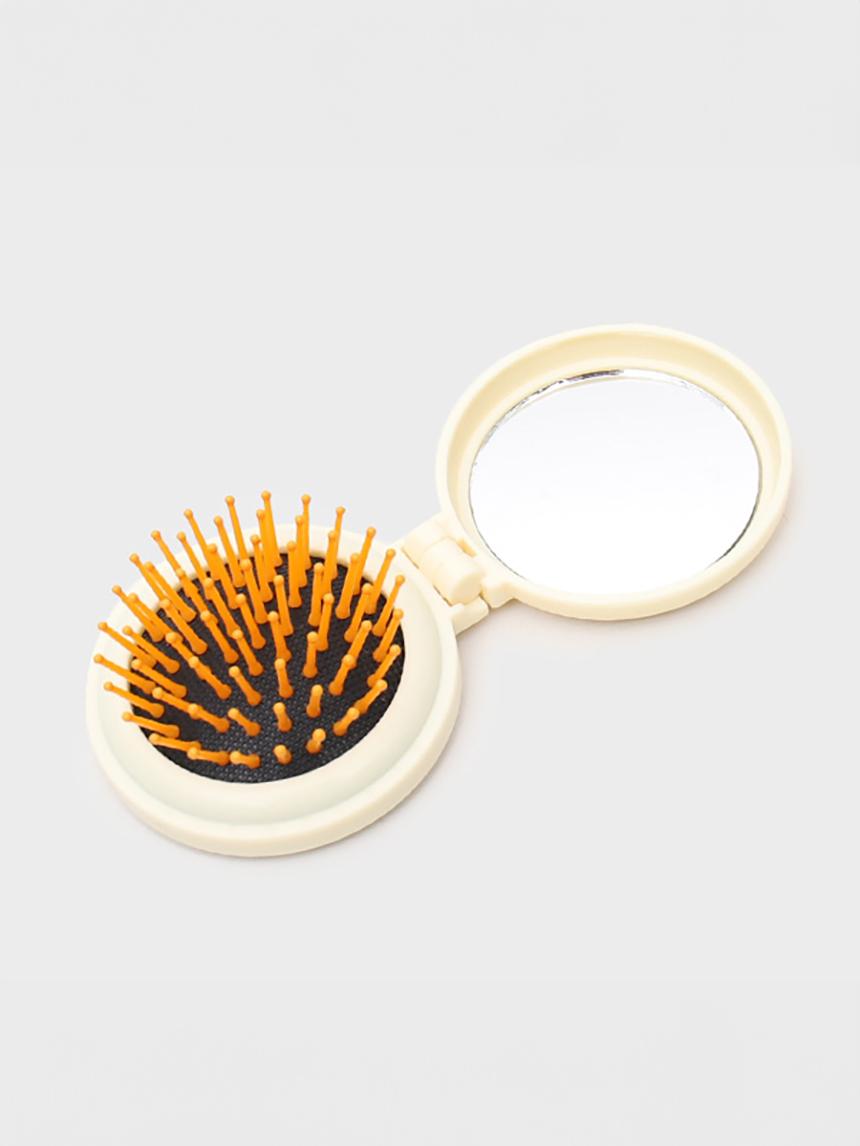 Character Foldable Round Travel Hair Brush 1ea