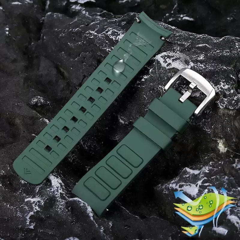Oryginalny Zakrzywiony Męski Gumowy Pasek Do Zegarka Dla Mido New Multifort TV M049.526 Sportowy Pasek Z Quick Release 22mm Silikonowy Pasek