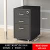 Metal filing cabinet 3/5/6 Office metal steel cabinet with wheels and lock, suitable for home offices and schools