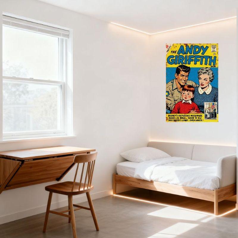 Vintage The Andy Griffith Show Comic Book Cover Metal Tin Sign Retro Illustration Home Decor for Bar Cafe Man Cave