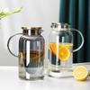 Large Heat-Resistant Borosilicate Glass Pitcher for Cold Water, Juice, Milk - Transparent, High Capacity