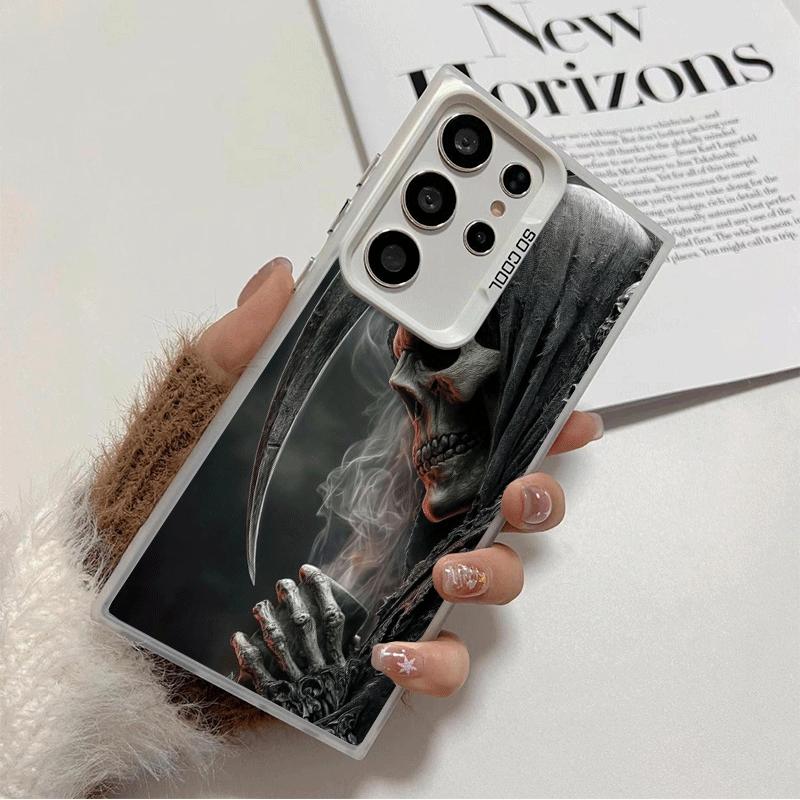 

Death Grim Reaper Skull Scythe Soft Phone Case for Samsung Galaxy S24 S25 FE S26 Edge S23 Ultra S22 Plus S21 + Shockproof Cover Samsung S26 Ultra