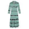 Women's Fashionable And Elegant Autun And Winter Button-down Lapel Long-sleeved Printed Dress