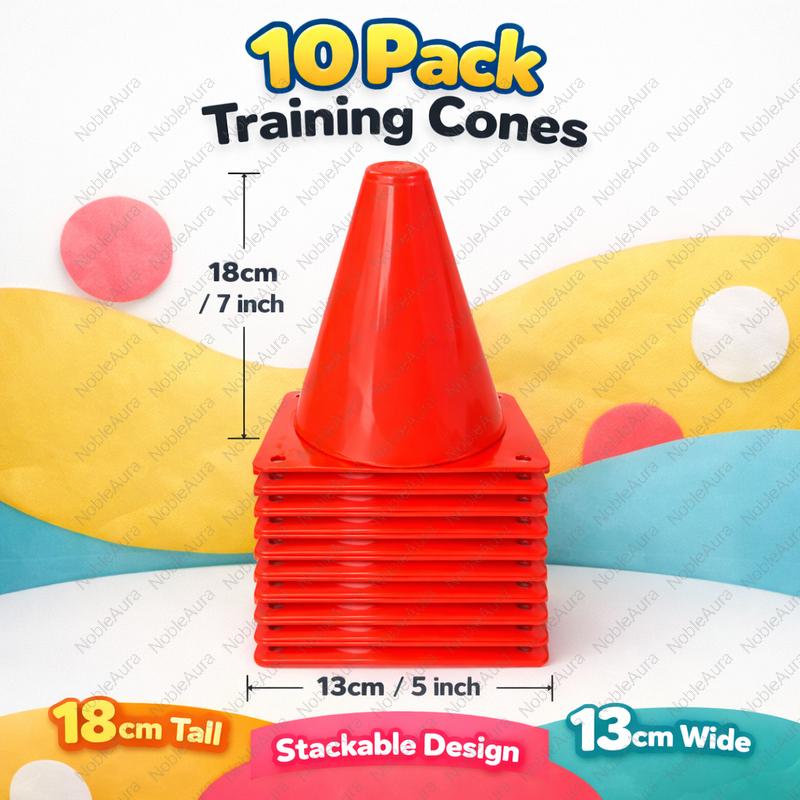 10Pcs Pe Agility Cones 18Cm Training Cones Football/Basketball Training Marker Cone Training Equipment Gear