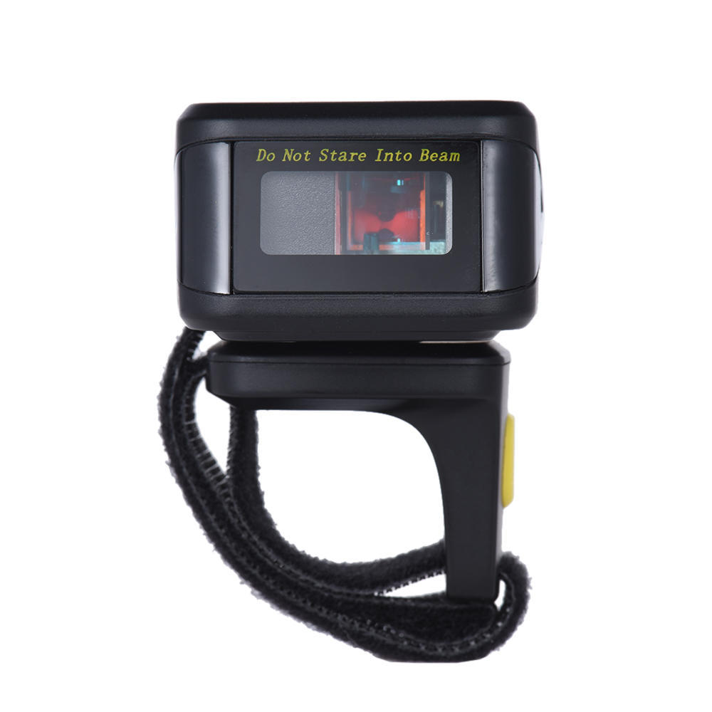 Portable Handheld BT Wireless Ring Finger 1D 2D QR Barcode Scanner Reader Support for Windows Android iOS for