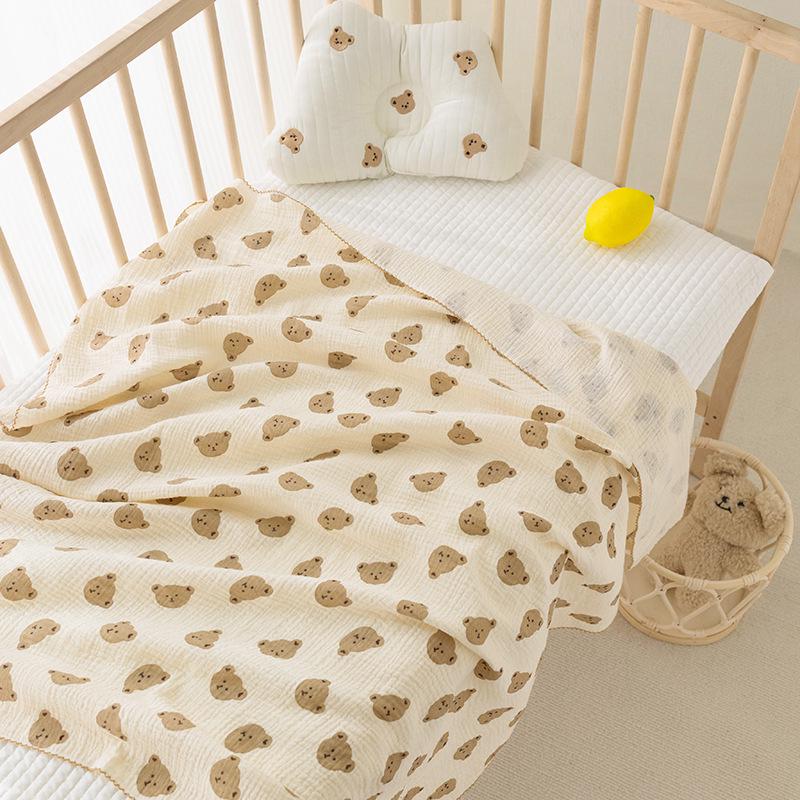 Double-Layer Cotton Gauze Baby Swaddle & Bath Towel Blanket