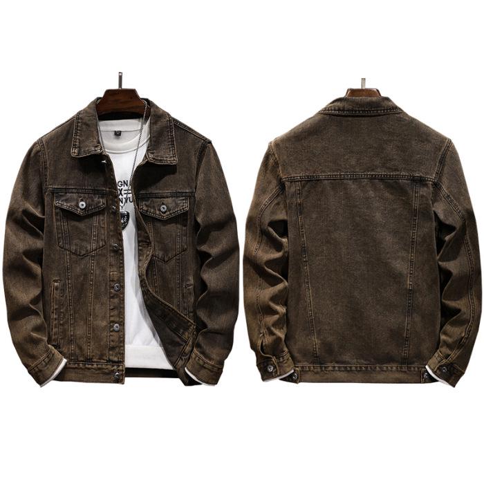 Men's Slim Fit Denim Jacket - Autumn/Winter Trend, European & American Style, Versatile Fashion Top