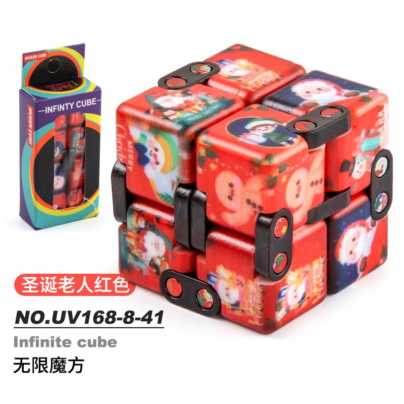New Strange Decompression Toy Uv Printing Infinite Rubik'S Cube, Decompression Folding Variety Rubik'S Cube Fingertip Rubik'S Cube
