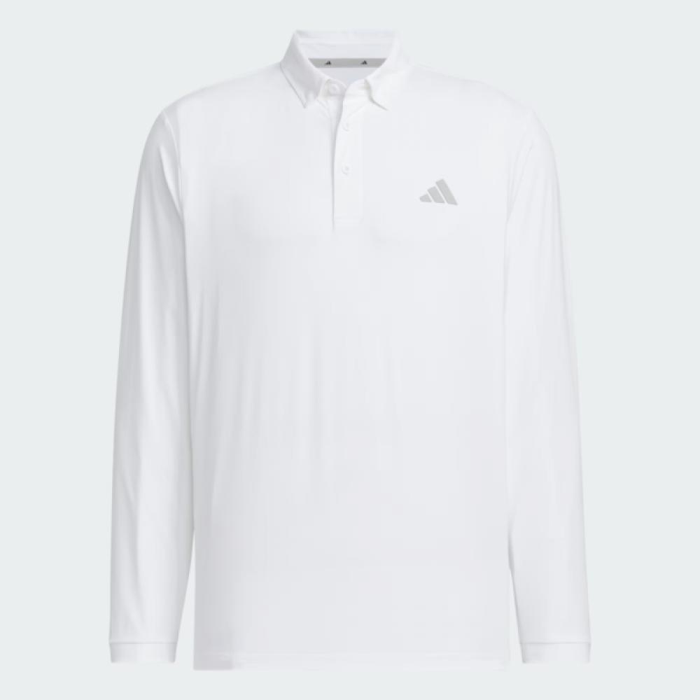 AdidaS Golf 25SS Men S 3S Long Sleeve Polo T ShirT whiTe Kb3066