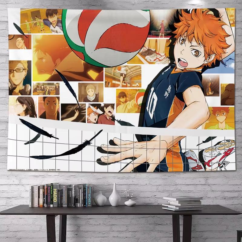 Offizielle Haikyuu Wandteppich Volleyball Anime Hintergrund für Fan-Zimmer Unterstützung Dekor Geschenk