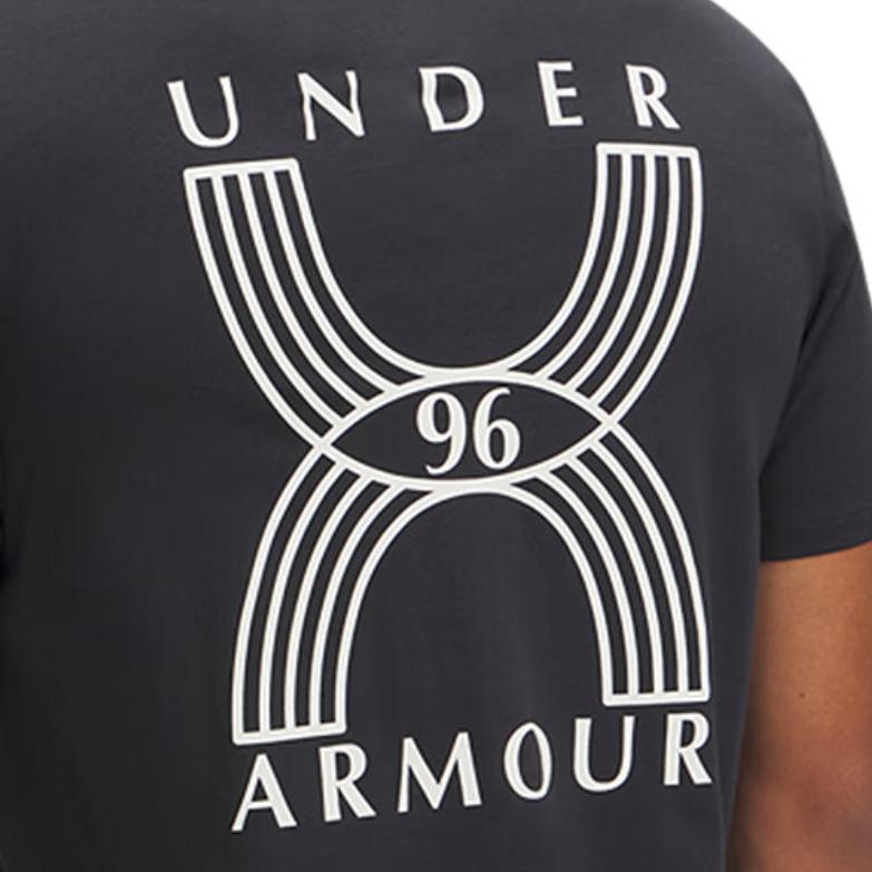 Under Armour Comfortable Stylish Versatile Short Sleeve T-Shirt Men Tops Charcoal White-Quartz 1389823-016