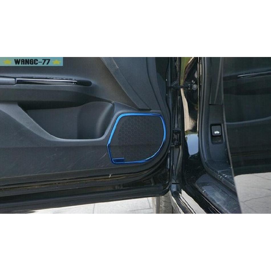 Blue For Honda Accord 9th 2014-2017 Titanium Door Speaker Bezel Frame Cover Trim