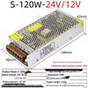 Dual-Output Voltage Switching Power Supply: 5V/12V/24V, 60W/120W/200W