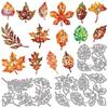 Herbstlaub Kohlenstoffstahl Stanzformen Schablonen für DIY Scrapbooking Fotoalbum Dekorative Prägepapierkarte 85~103x92~160x0.8mm 3 Stück/Set