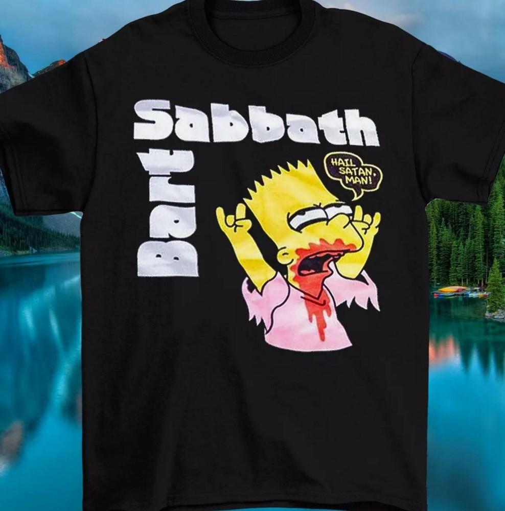 Футболка Black Sabbath Барт Симпсон Размер S До 345xl Унисекс Футболка XXXXL
