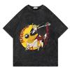 Anime Soul Eater Shirt Herren Atmungsaktiv Druck Polyester Kurzarm Vintage Gewaschenes T-Shirt Mode Harajuku Locker Y2k T-Shirts Oberteile