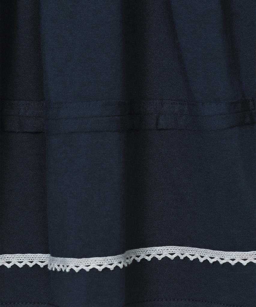 Baup Lace Shirred Skirt [Navy]
