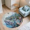 Ocean Fish,Round Area Rug,Carpet Rug for Living Room Bedroom Sofa Playroom Decor,Non-slip Floor Mat