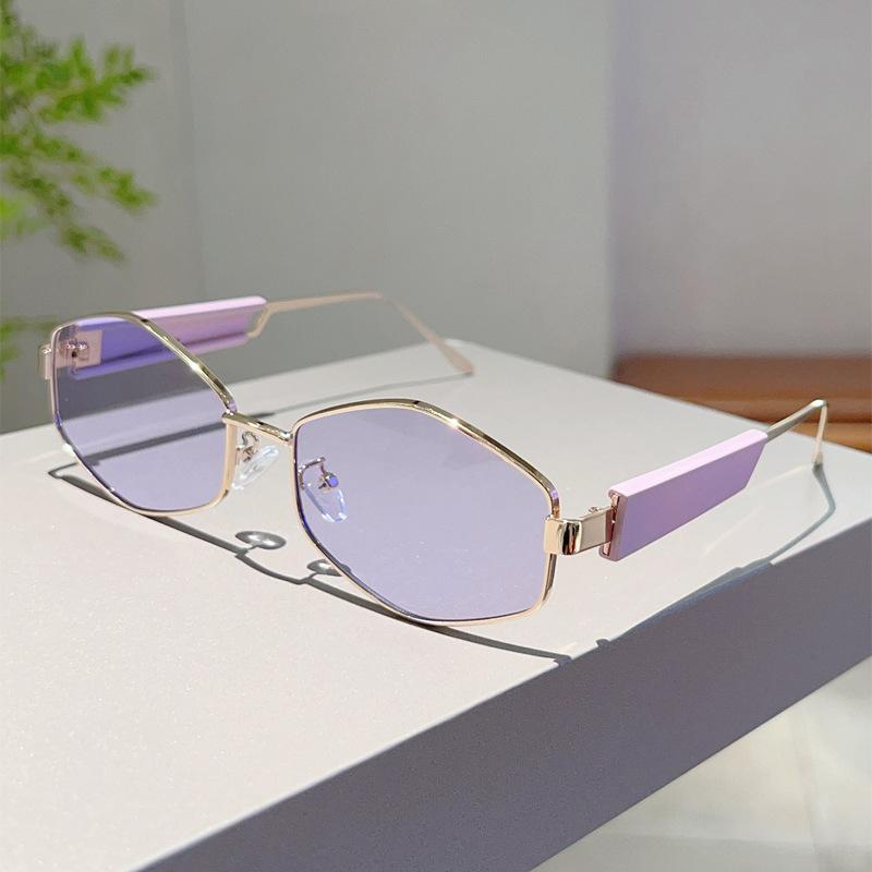Y2k Popular Fashion Metal Hexagon Sunglasses Women For Men Punk Retro Sun Glasses Luxury Brand Designer Outdoor Driving Shades
