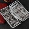 19-Piece Carbon Steel Manicure Set: Complete Nail Clippers and Tools