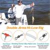 6pcs Stainless Steel Fishing Leader Rigs Fishing Wire Fishing Rigs with Snap  Perch