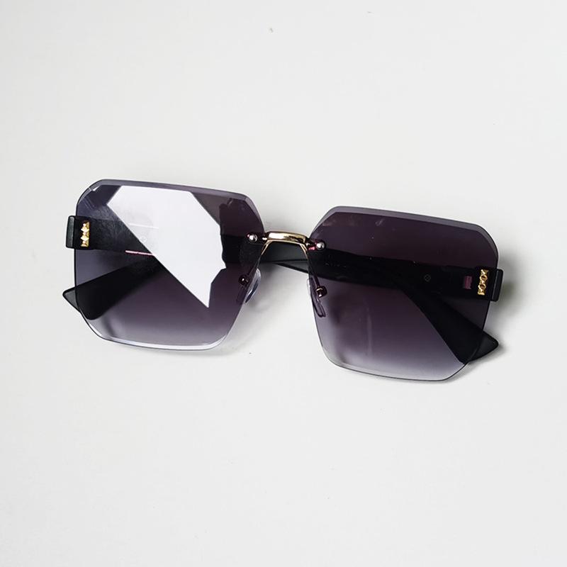 Modern Oversize Rimless Sunglasses For Men And Women Stylish Square Frameless Female Glasses Brand UV400