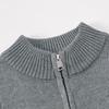 Cardigans d'hiver pour enfants Col montant Manches longues Veste zippée Pulls à poches pour garçons et filles Vêtements de rue pour enfants
