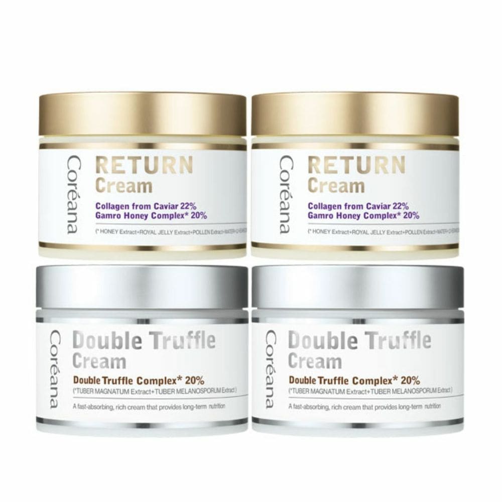 

Coreana Return Cream 100ml 2 cans + Double Truffle Cream 100ml 2 cans (2+2)